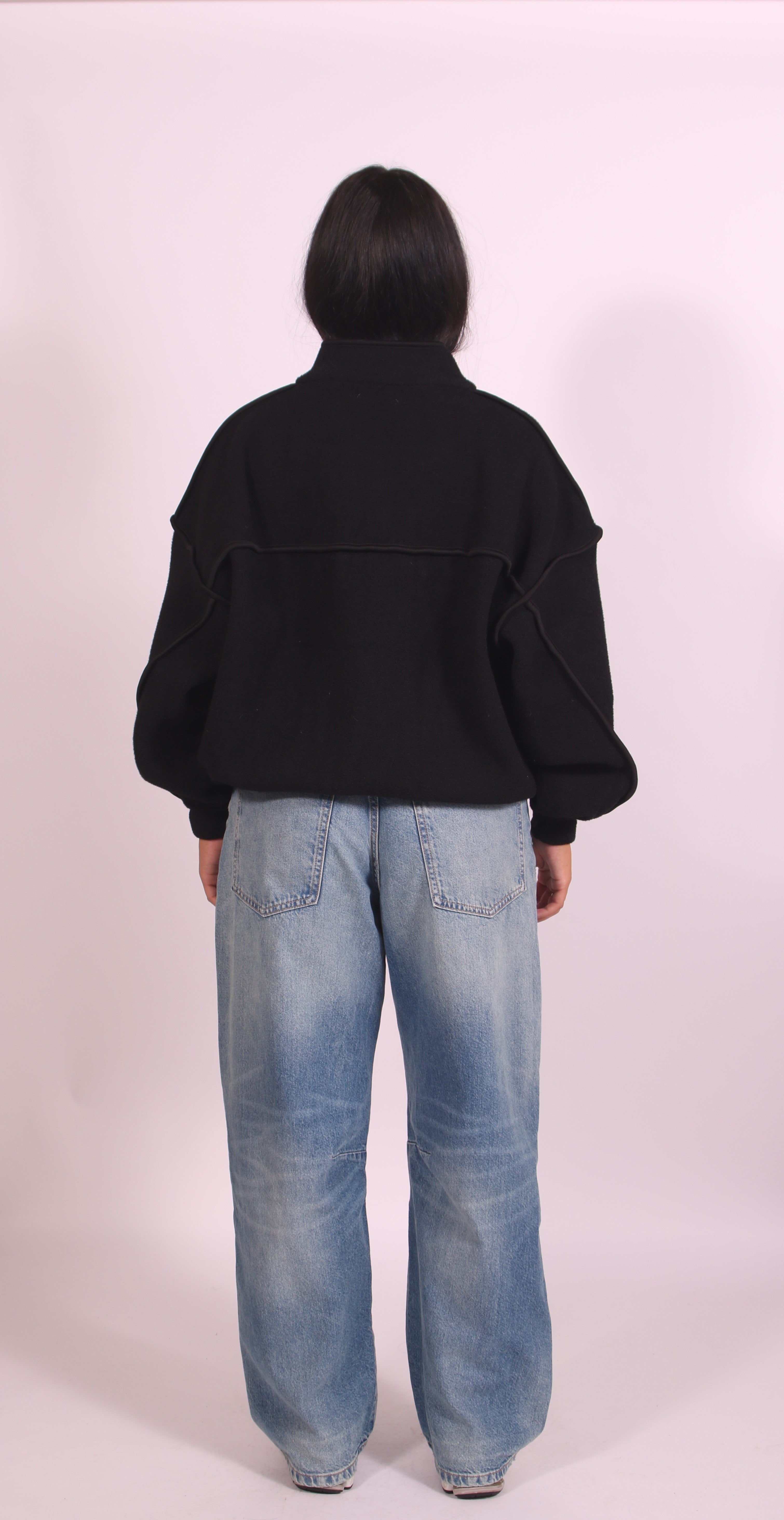 Heavyweight chic bomber Black