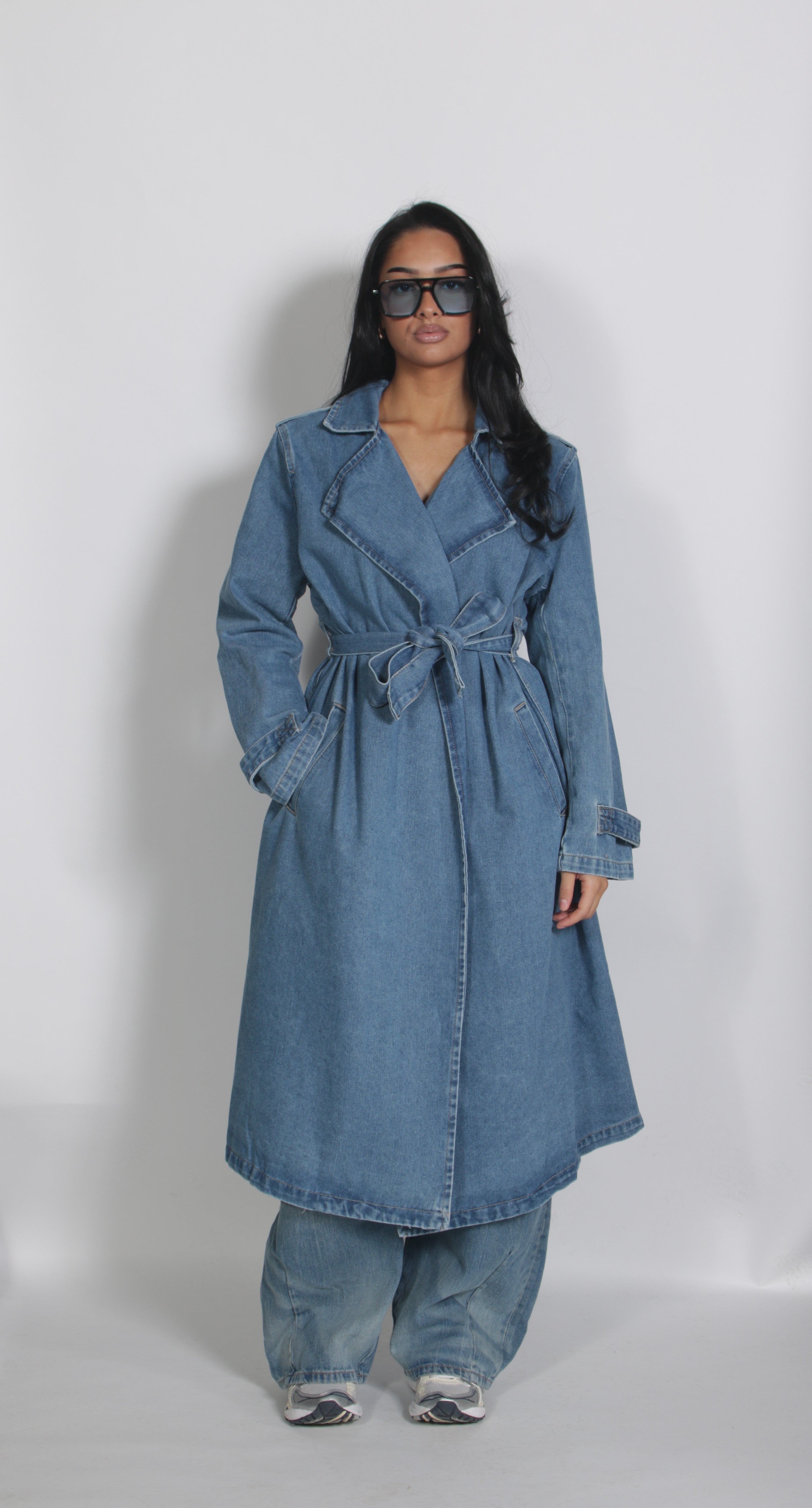 Jeans trench coat