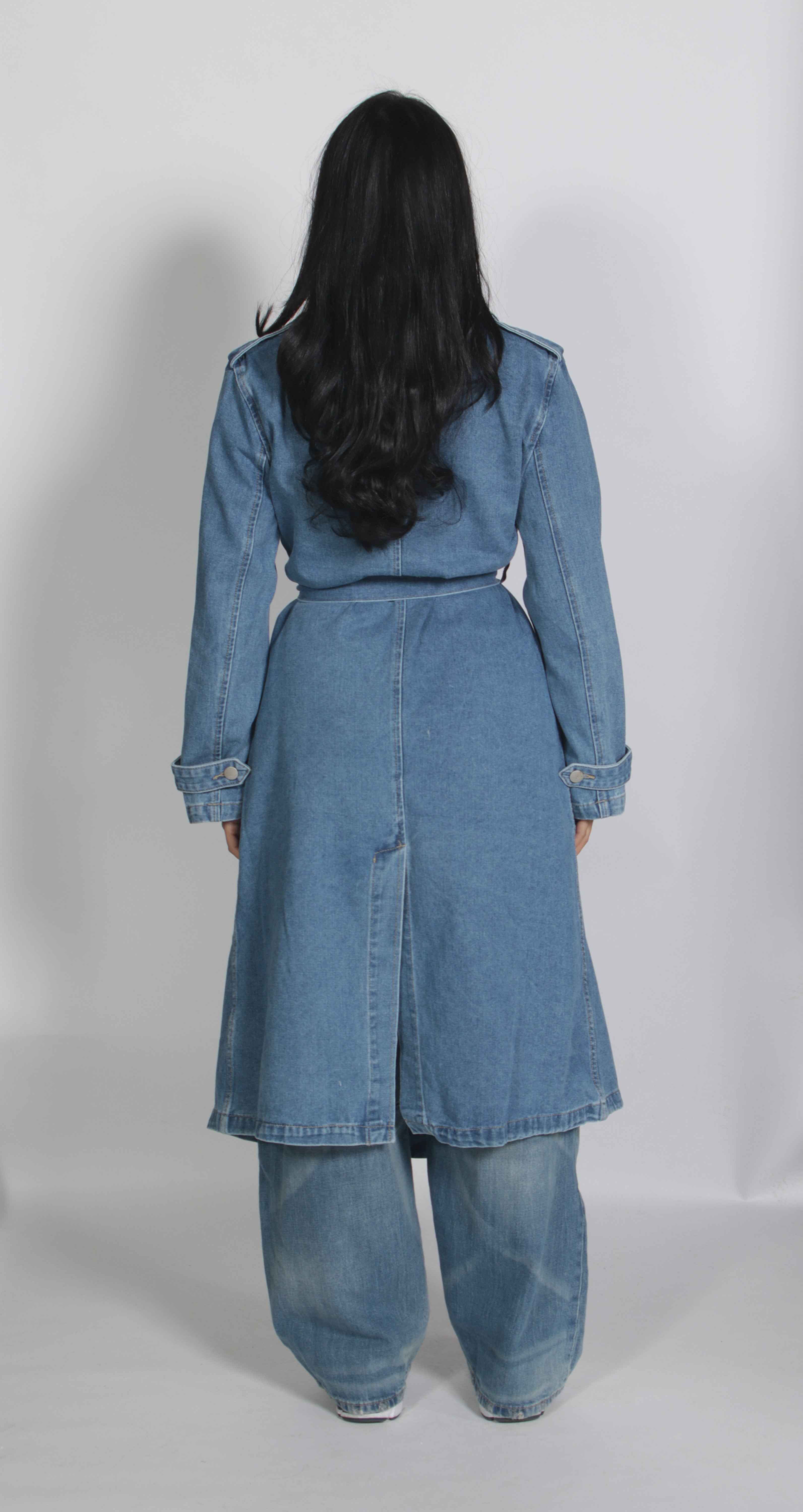 Jeans trench coat