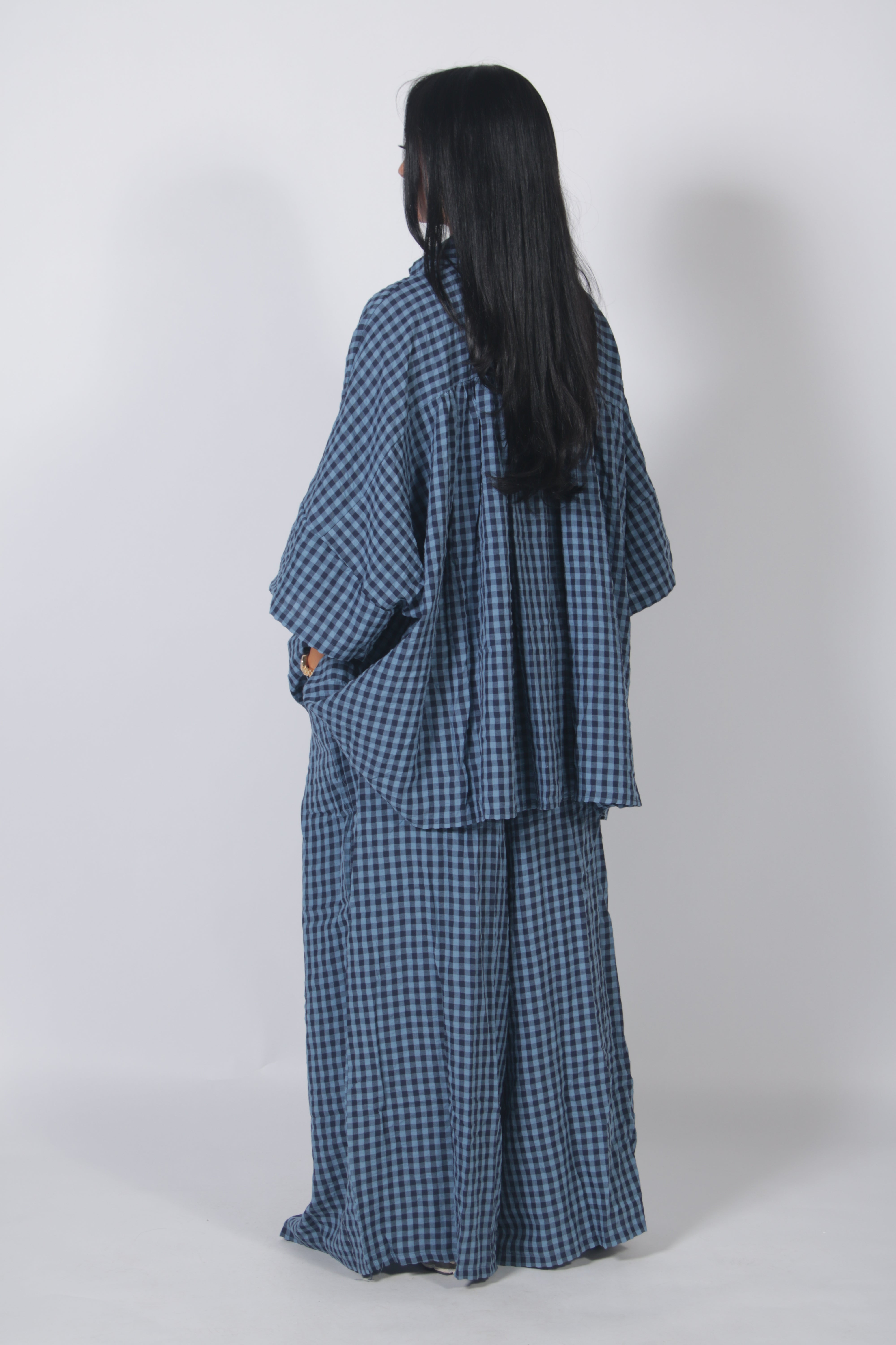 Plaid set Blue