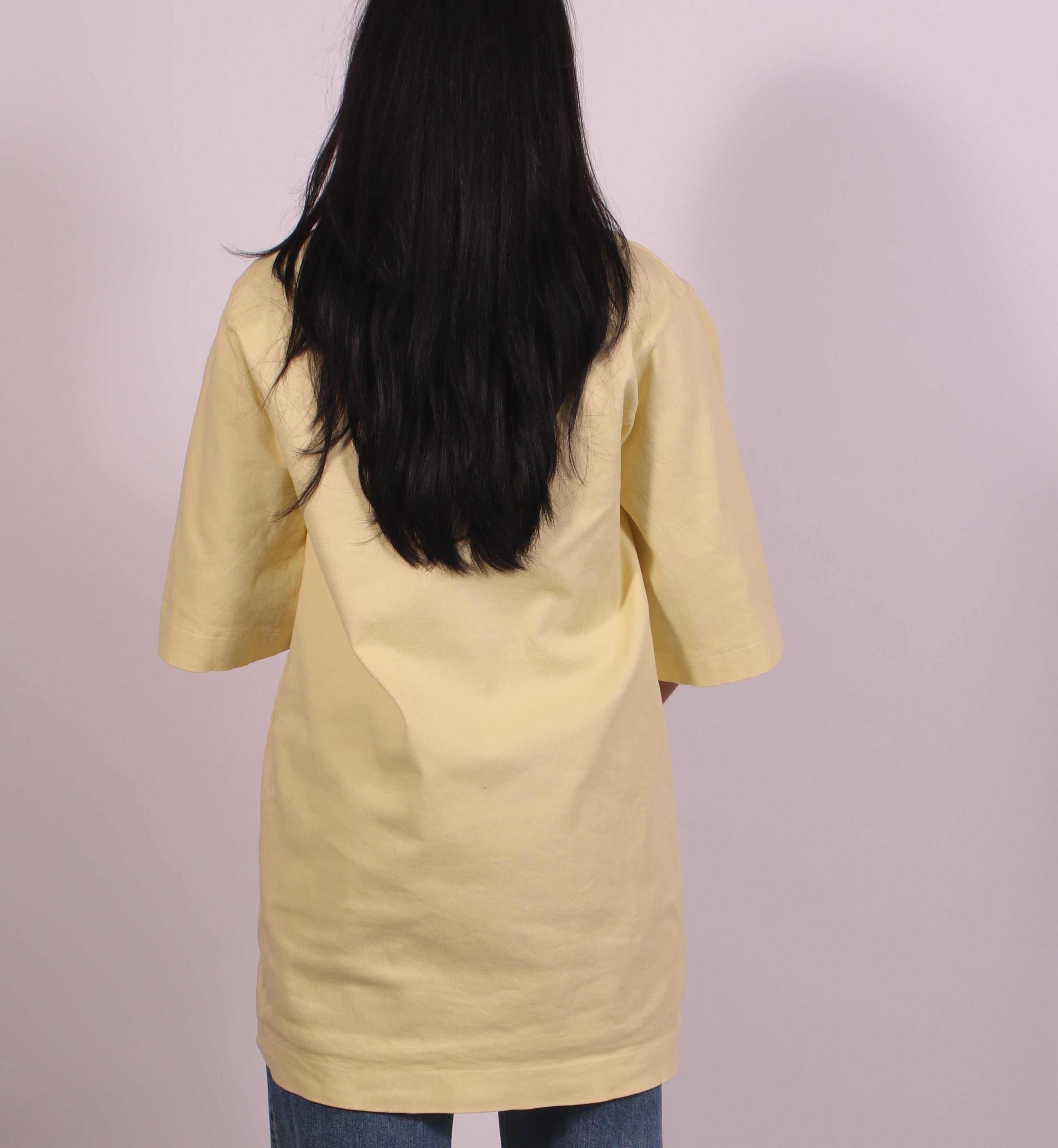 Jaimie oversized jeans shirt Yellow