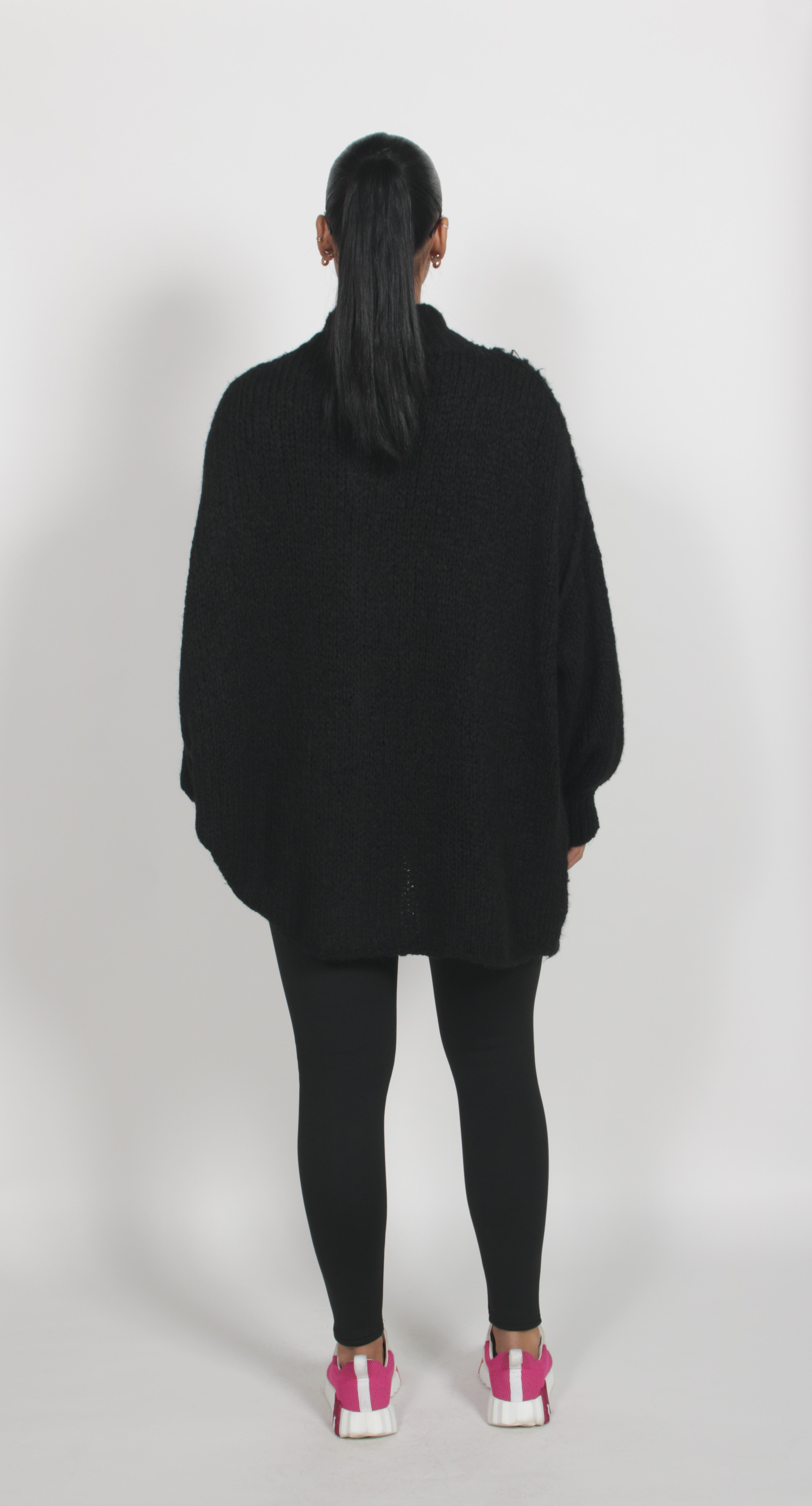 Oversized knitted Cardigan Black