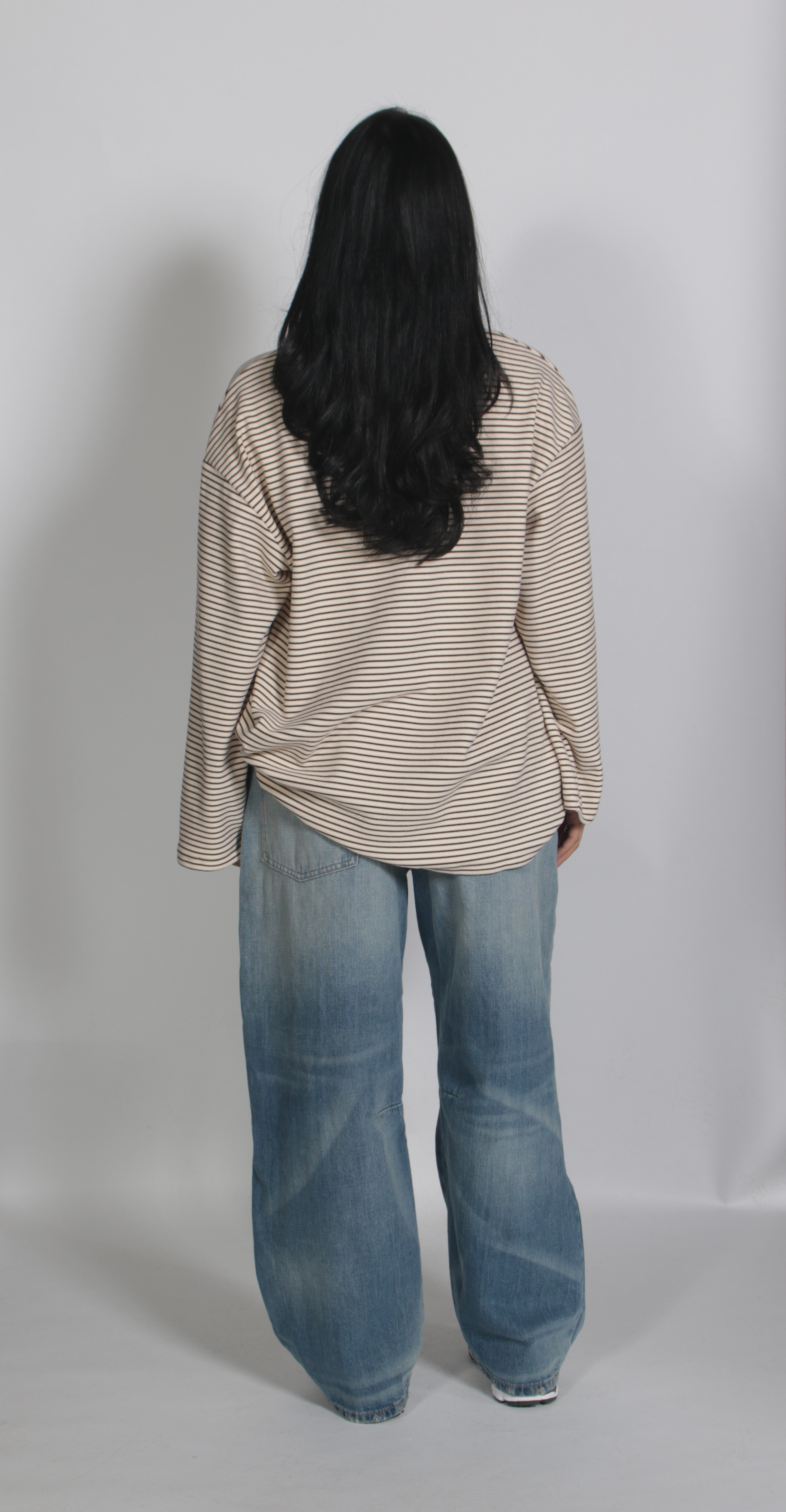 Velvet striped shirt Brown