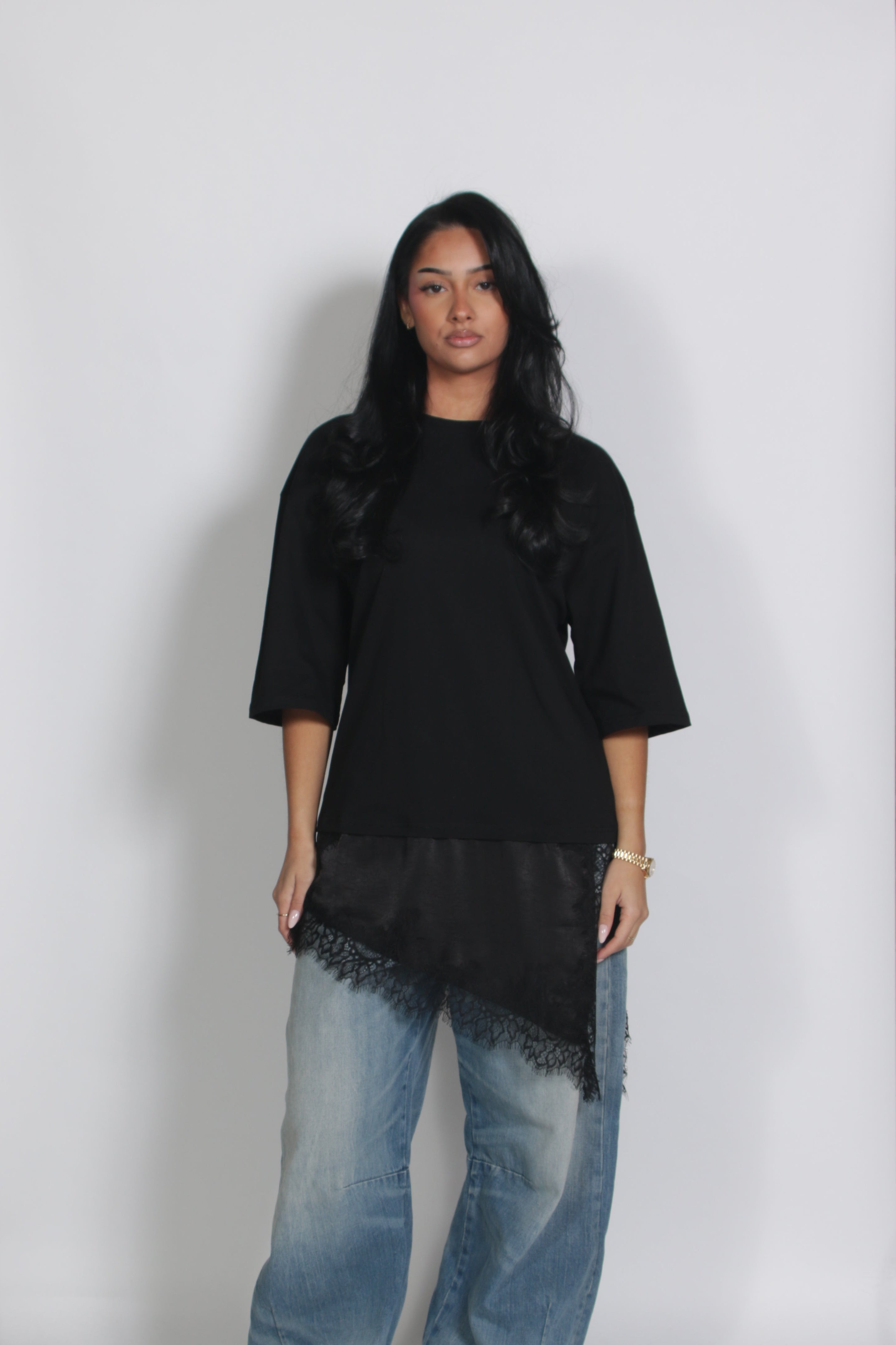 Lace shirt Black
