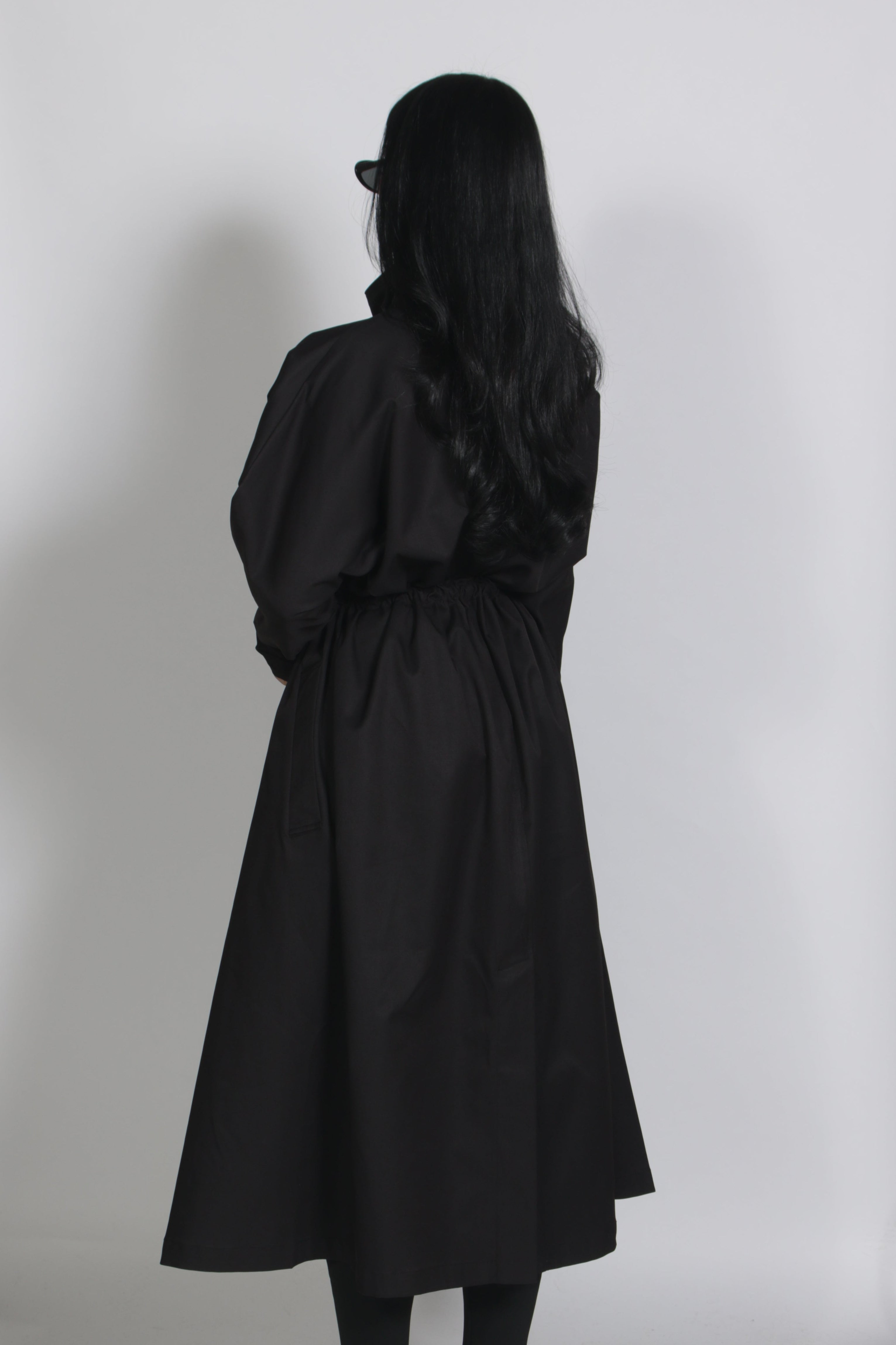 Zip up trench coat Black 