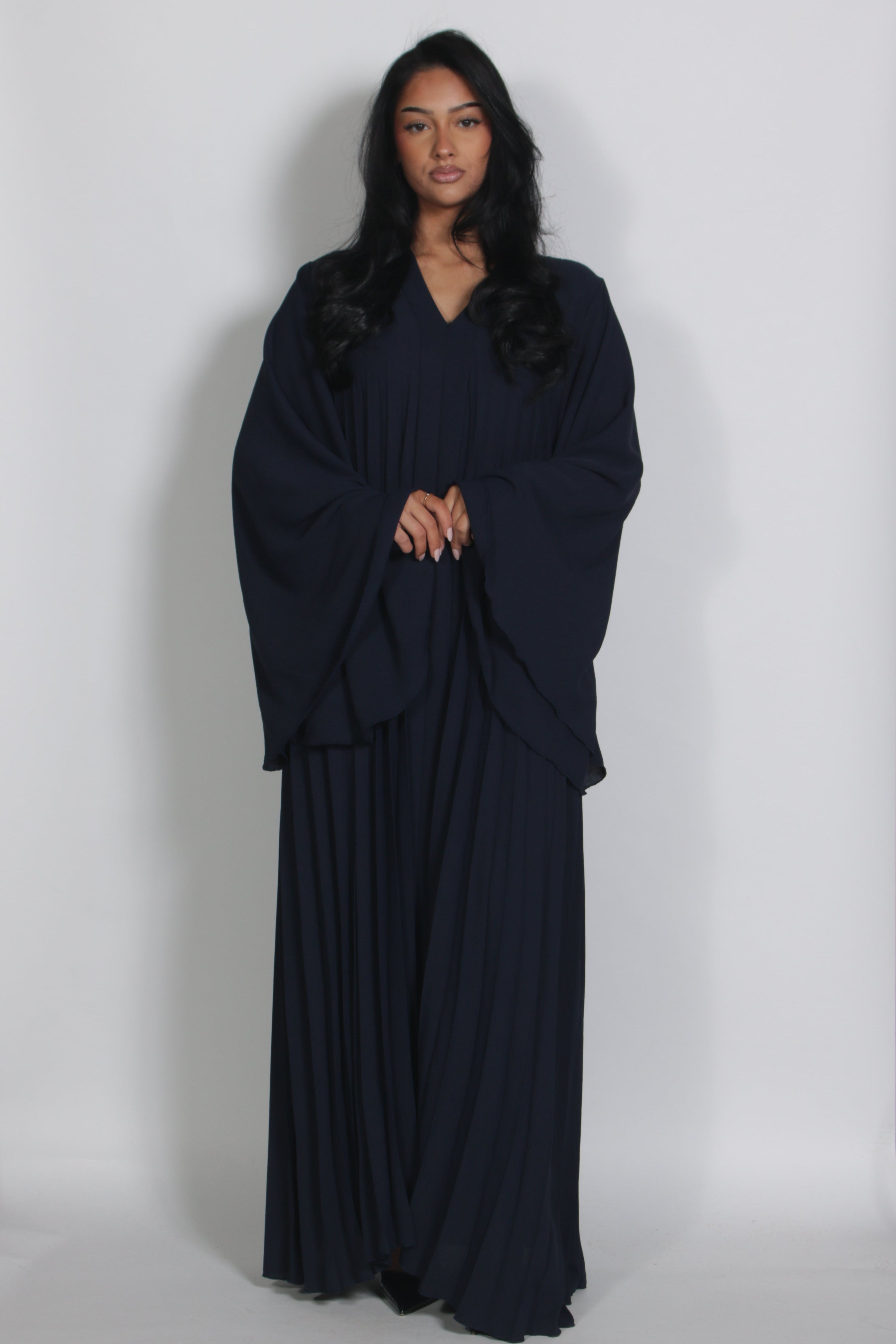 Pleated Dress Navy 